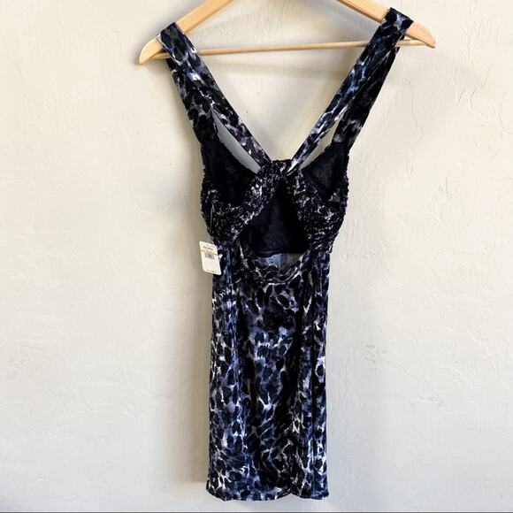 NWT Free People Virgo Moon Black Velvet Mini Dress - Picture 4 of 7